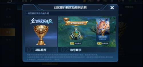 王者荣耀战队市级称号怎么显示