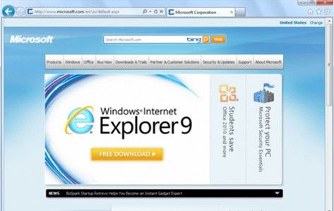 IE9.0浏览器软件截图1