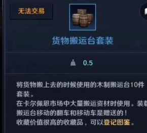 黑色沙漠手游货物搬运台套装怎么获得