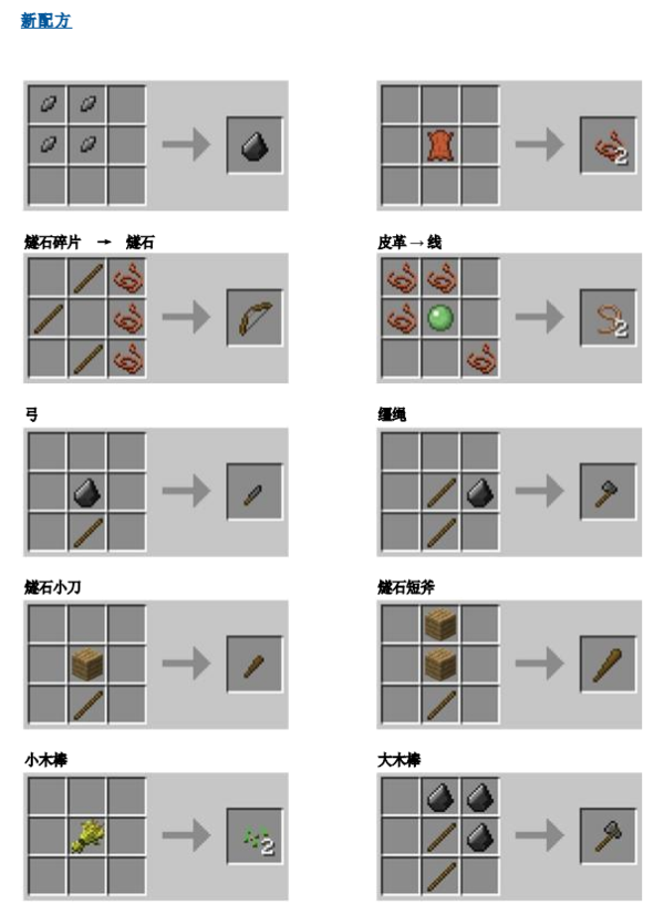 我的世界贝爷生存合成配方有哪些