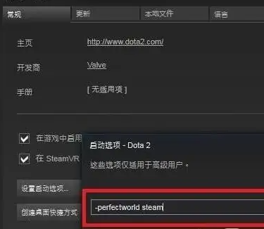 dota2国服启动项怎么设置