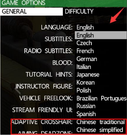 武装突袭3怎么设置中文