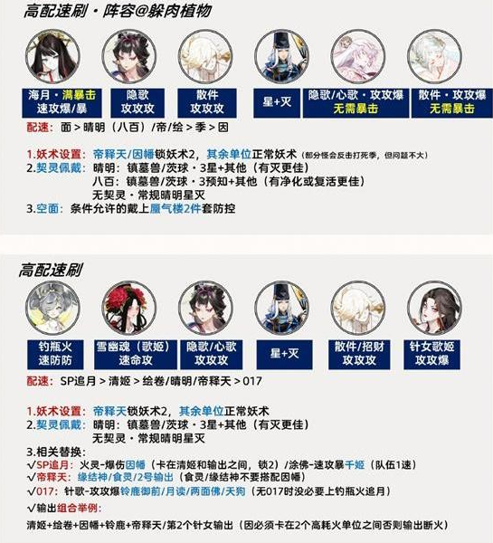 阴阳师百鬼逸闻阵容怎么搭配