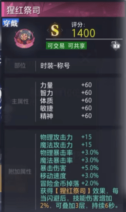 晶核手游猩红祭祀称号怎么获得